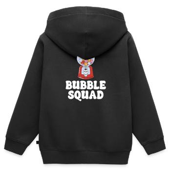 Bubble Squad Kaugummi Automat Lustig Süßgikeiten - Kinder Premium Organic Zip Hoodie - Schwarz - Hinten - AI Model Kid Male (0cm)