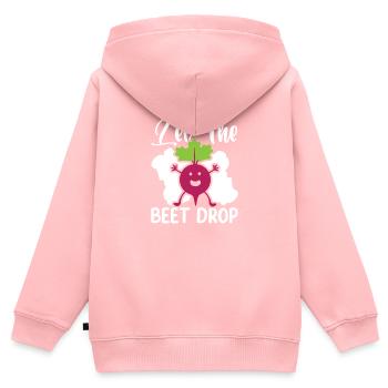 Let The Beet Drop Beetroot Vegetables for Vegans - Kids Premium Organic Zip-up Hoodie - rose - Back - AI Model Kid Female (0cm)