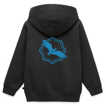 Bird - Flying - Nature Conservation Animal Lover Freedom - Kids Premium Organic Zip-up Hoodie - black - Back - AI Model Kid Male (0cm)