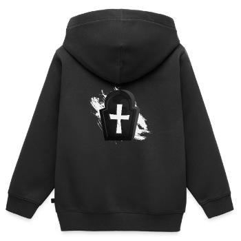 Cemetery Grave Cross Horror Horror - Kids Premium Organic Zip-up Hoodie - black - Back - AI Model Kid Male (0cm)