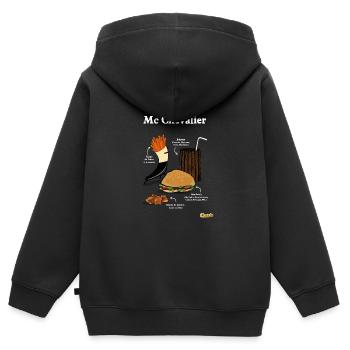 Mc Chevalier - Sweat Premium à capuche zippé enfant bio - noir - Dos - AI Model Kid Male (0cm)