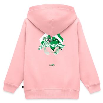 Fürth - Flagge zeigen - Kinder Premium Organic Zip Hoodie - Rosa - Hinten - AI Model Kid Female (0cm)