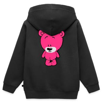 Cute Bear - Kinder Premium Organic Zip Hoodie - Schwarz - Hinten - AI Model Kid Male (0cm)