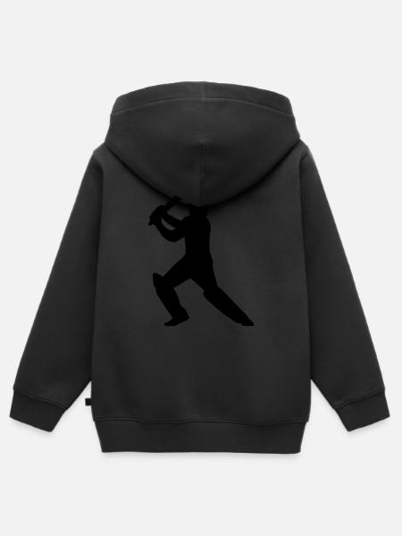Cricket - Kinder Premium Organic Zip Hoodie - Schwarz