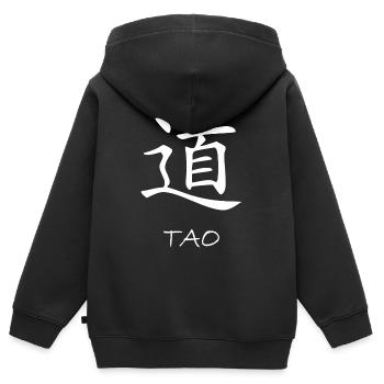 Taoismus Daoismus Dao Tao Qigong Zen Yoga Chakra - Kinder Premium Organic Zip Hoodie - Schwarz - Hinten - AI Model Kid Male (0cm)