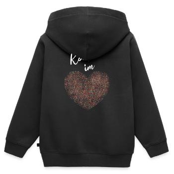 Konfetti im Herzen Fasching Karneval Fastnacht - Kinder Premium Organic Zip Hoodie - Schwarz - Hinten - AI Model Kid Male (0cm)