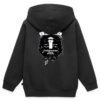 Folsom Prison - Sweat Premium à capuche zippé enfant bio - noir - Dos - AI Model Kid Male (0cm)