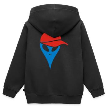 sport - Kids Premium Organic Zip-up Hoodie - black - Back - AI Model Kid Male (0cm)