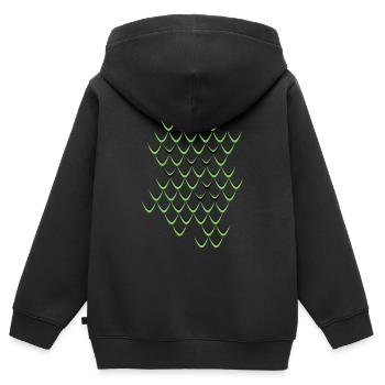 Snake skin - Kids Premium Organic Zip-up Hoodie - black - Back - AI Model Kid Male (0cm)