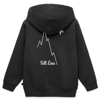 Buy the FKN Dip Finanz Meme Finanzen Börse - Kinder Premium Organic Zip Hoodie - Schwarz - Hinten - AI Model Kid Male (0cm)
