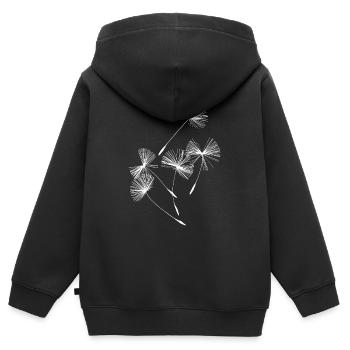 Löwenzahn - Kinder Premium Organic Zip Hoodie - Schwarz - Hinten - AI Model Kid Male (0cm)