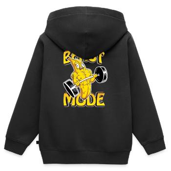 Beast Fashion Banana Cadeau - Sweat Premium à capuche zippé enfant bio - noir - Dos - AI Model Kid Male (0cm)