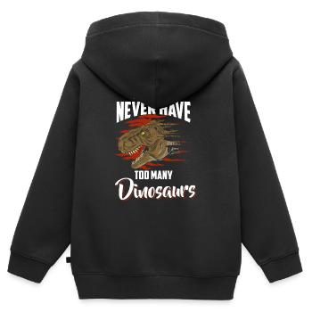 Urzeit Triceratops Fleischfresser Archäologie - Kinder Premium Organic Zip Hoodie - Schwarz - Hinten - AI Model Kid Male (0cm)