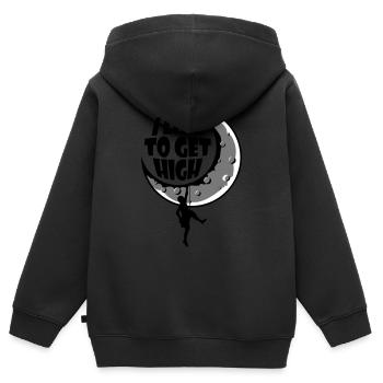 aiment se défoncer - Sweat Premium à capuche zippé enfant bio - noir - Dos - AI Model Kid Male (0cm)
