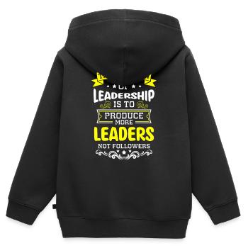 Chef Teambuilding Firma Kollege - Kinder Premium Organic Zip Hoodie - Schwarz - Hinten - AI Model Kid Male (0cm)