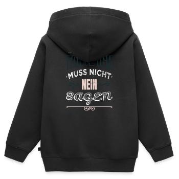 familienname asatru cooler spruch geek coolste - Kinder Premium Organic Zip Hoodie - Schwarz - Hinten - AI Model Kid Male (0cm)