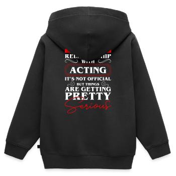 Schauspielerin Schauspiel Sänger Broadway - Kinder Premium Organic Zip Hoodie - Schwarz - Hinten - AI Model Kid Male (0cm)