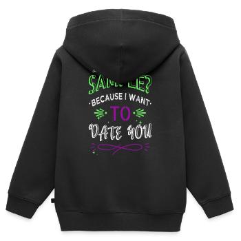 Drôle d’idée cadeau Geek Night Sky Spaceship Citation - Sweat Premium à capuche zippé enfant bio - noir - Dos - AI Model Kid Male (0cm)