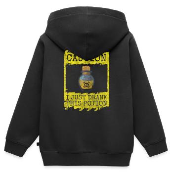 Alchemie Kräuter Forschung - Kinder Premium Organic Zip Hoodie - Schwarz - Hinten - AI Model Kid Male (0cm)
