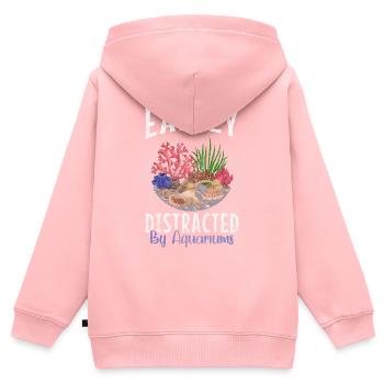 Aquariist Aquariist Nourriture pour poissons - Sweat Premium à capuche zippé enfant bio - rose - Dos - AI Model Kid Female (0cm)