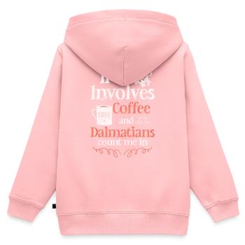 Dog Pet Points Animal Lover - Kids Premium Organic Zip-up Hoodie - rose - Back - AI Model Kid Female (0cm)