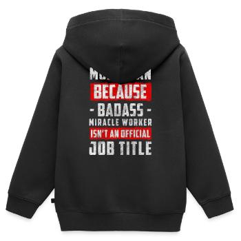 Bestattung Beerdigung Leichenbestatter - Kinder Premium Organic Zip Hoodie - Schwarz - Hinten - AI Model Kid Male (0cm)