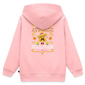 Postbote Zusteller Sendung Job - Kinder Premium Organic Zip Hoodie - Rosa - Hinten - AI Model Kid Female (0cm)