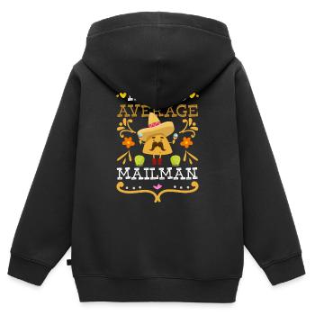 Postbote Zusteller Sendung Job - Kinder Premium Organic Zip Hoodie - Schwarz - Hinten - AI Model Kid Male (0cm)