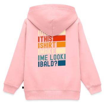 Frisur Kahl Mann Haarschnitt - Kinder Premium Organic Zip Hoodie - Rosa - Hinten - AI Model Kid Female (0cm)