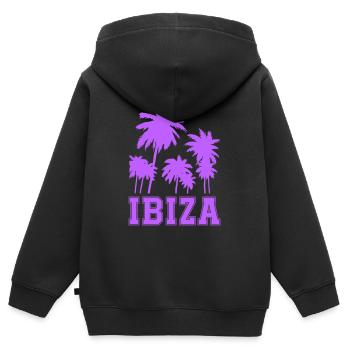 Ibiza - Sweat Premium à capuche zippé enfant bio - noir - Dos - AI Model Kid Male (0cm)