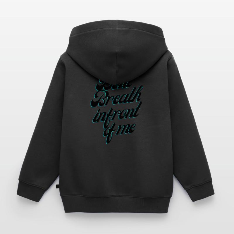 Ne respirez pas devant moi Sweat Premium à capuche zippé enfant bio