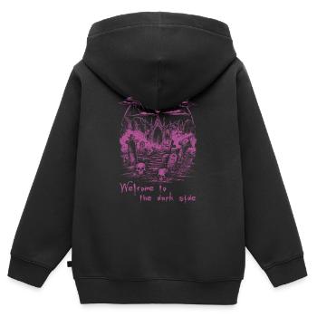 Bienvenue du côté obscur 02 - Sweat Premium à capuche zippé enfant bio - noir - Dos - AI Model Kid Male (0cm)