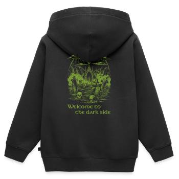 Welcome to the dark side 03 - Kinder Premium Organic Zip Hoodie - Schwarz - Hinten - AI Model Kid Male (0cm)