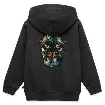 Tardigrade - Sweat Premium à capuche zippé enfant bio - noir - Dos - AI Model Kid Male (0cm)