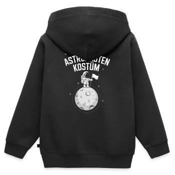 Das ist mein Astronauten Kostüm - Kinder Premium Organic Zip Hoodie - Schwarz - Hinten - AI Model Kid Male (0cm)