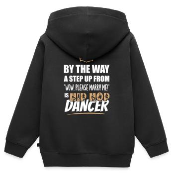 Un danseur de hip-hop est le plus attrayant - Sweat Premium à capuche zippé enfant bio - noir - Dos - AI Model Kid Male (0cm)