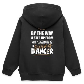 step up from marry me swing dancer - Kinder Premium Organic Zip Hoodie - Schwarz - Hinten - AI Model Kid Male (0cm)