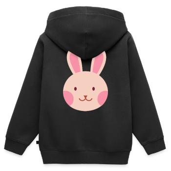 cute - Kids Premium Organic Zip-up Hoodie - black - Back - AI Model Kid Male (0cm)