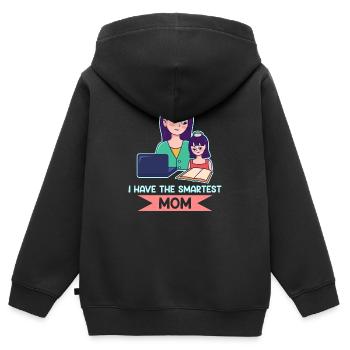 Muttertag-Tochter-Design - Kinder Premium Organic Zip Hoodie - Schwarz - Hinten - AI Model Kid Male (0cm)