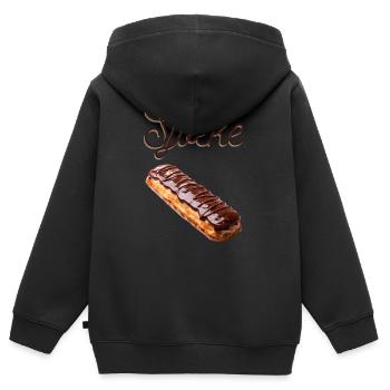 Sjoeke, Antwerp dialect Shirts - Kids Premium Organic Zip-up Hoodie - black - Back - AI Model Kid Male (0cm)