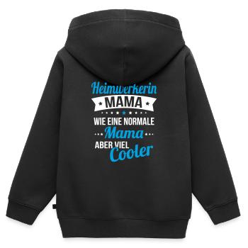 I have a do-it-yourself mom like regular mom - Kids Premium Organic Zip-up Hoodie - black - Back - AI Model Kid Male (0cm)