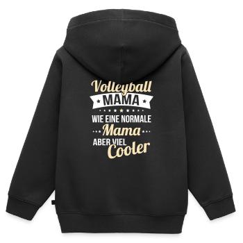 I have a volleyball mom like normal mom - Kids Premium Organic Zip-up Hoodie - black - Back - AI Model Kid Male (0cm)