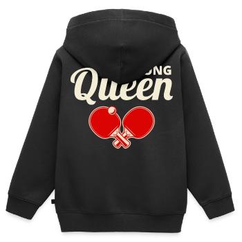 Ping Pong Master Tischtennis Trainer Paddelspieler - Kinder Premium Organic Zip Hoodie - Schwarz - Hinten - AI Model Kid Male (0cm)
