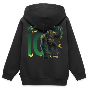schleich® ELDRADOR® CREATURES Happy Birthday 10 - Kinder Premium Organic Zip Hoodie - Schwarz - Hinten - AI Model Kid Male (0cm)