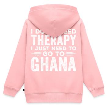 I Dont Need Therapy I just Need Go To Ghana - Sweat Premium à capuche zippé enfant bio - rose - Dos - AI Model Kid Female (0cm)