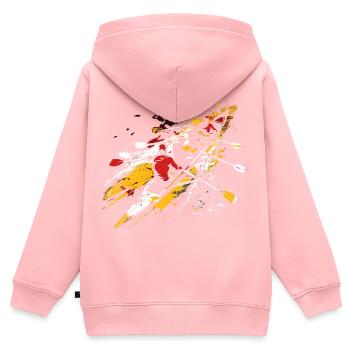 Rowing Team Sketch - Kids Premium Organic Zip-up Hoodie - rose - Back - AI Model Kid Female (0cm)
