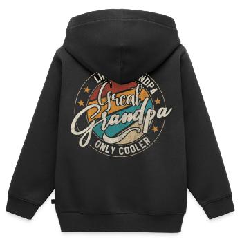 Urgroßvater wie ein Opa, nur cooler - Kinder Premium Organic Zip Hoodie - Schwarz - Hinten - AI Model Kid Male (0cm)