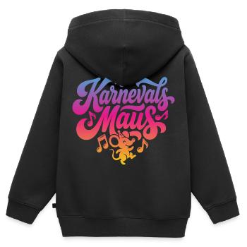 Karnevals Maus Karnevalsmaus Karneval Party Kostüm - Kinder Premium Organic Zip Hoodie - Schwarz - Hinten - AI Model Kid Male (0cm)