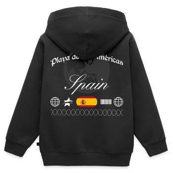 Playa de las Américas Spanien Streetwear Souvenir - Kinder Premium Organic Zip Hoodie - Schwarz - Hinten - AI Model Kid Male (0cm)