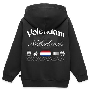 Souvenir de voyage de streetwear pour Volendam Pays-Bas - Sweat Premium à capuche zippé enfant bio - noir - Dos - AI Model Kid Male (0cm)